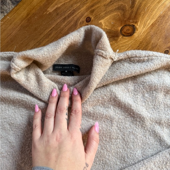 Joan Vass Soft Beige Turtleneck Sweater - Picture 3 of 4